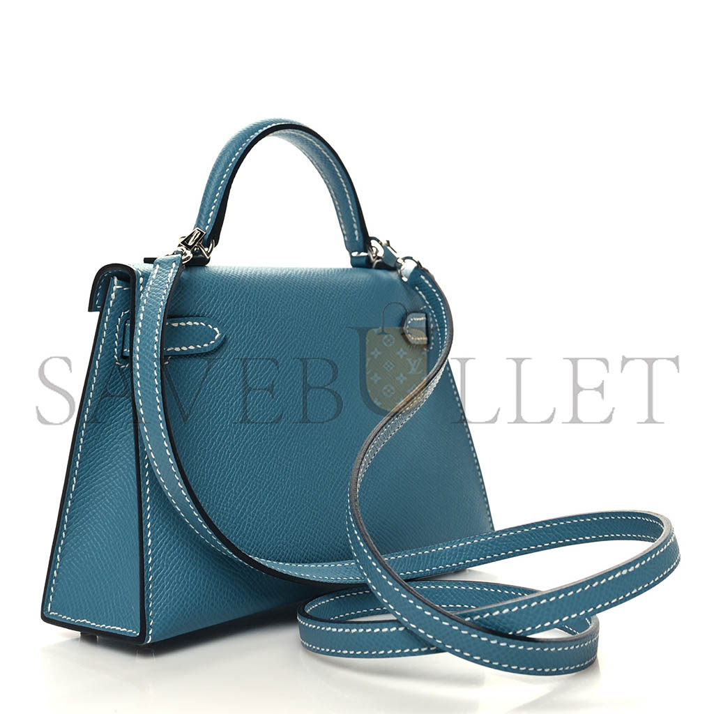 H**mes master epsom mini kelly ii new blue jean (19*12*5.5cm)